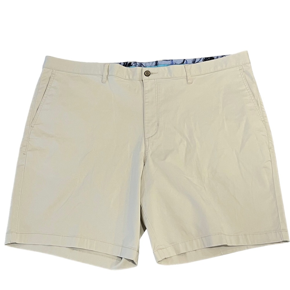 Tommy Bahama Shorts Mens 46 Ivory 9" Chino Tencel Lyocell Spandex Stretch